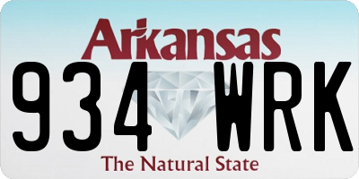 AR license plate 934WRK
