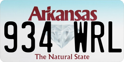AR license plate 934WRL