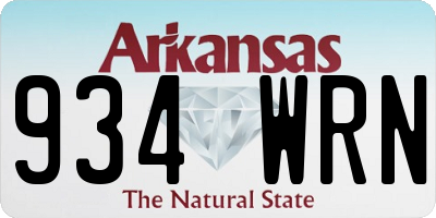 AR license plate 934WRN