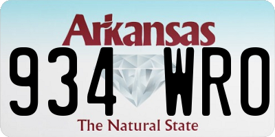 AR license plate 934WRO