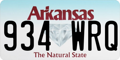 AR license plate 934WRQ