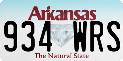 AR license plate 934WRS