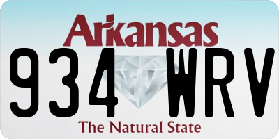 AR license plate 934WRV