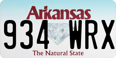 AR license plate 934WRX