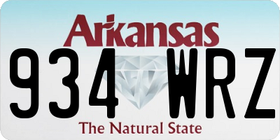 AR license plate 934WRZ