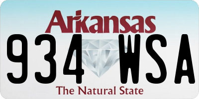AR license plate 934WSA