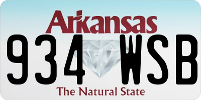 AR license plate 934WSB