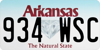 AR license plate 934WSC