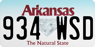 AR license plate 934WSD