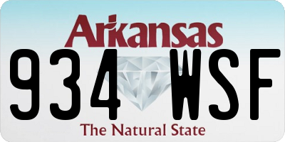 AR license plate 934WSF