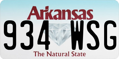 AR license plate 934WSG