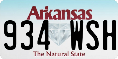 AR license plate 934WSH