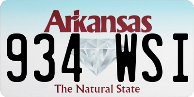 AR license plate 934WSI