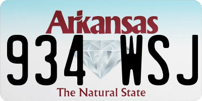 AR license plate 934WSJ
