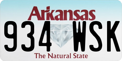 AR license plate 934WSK