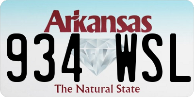 AR license plate 934WSL