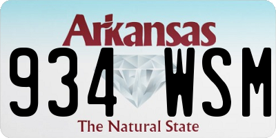 AR license plate 934WSM