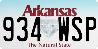 AR license plate 934WSP