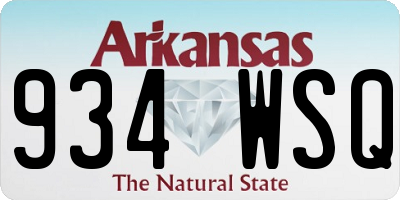 AR license plate 934WSQ