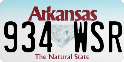 AR license plate 934WSR