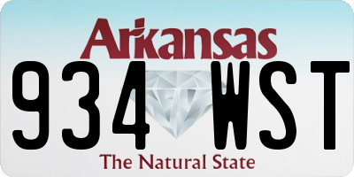 AR license plate 934WST