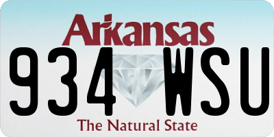AR license plate 934WSU
