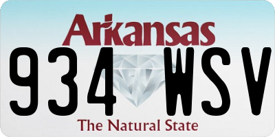 AR license plate 934WSV