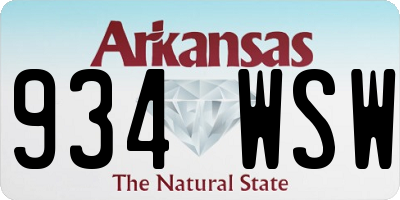 AR license plate 934WSW
