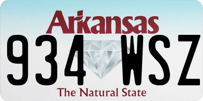 AR license plate 934WSZ