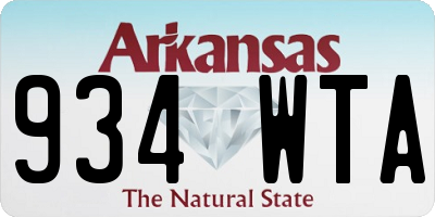 AR license plate 934WTA