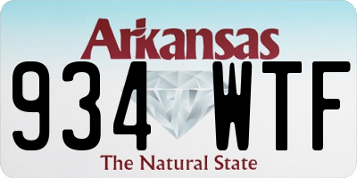 AR license plate 934WTF
