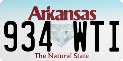 AR license plate 934WTI