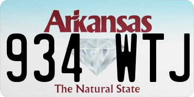 AR license plate 934WTJ