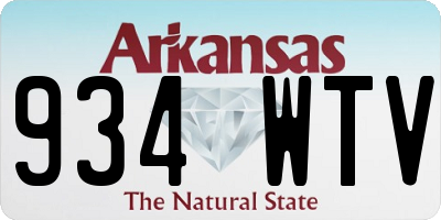 AR license plate 934WTV