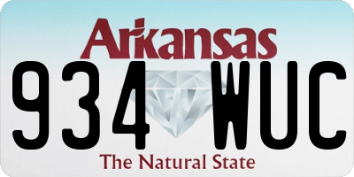 AR license plate 934WUC