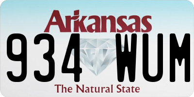 AR license plate 934WUM