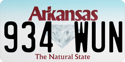 AR license plate 934WUN