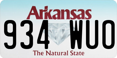 AR license plate 934WUO