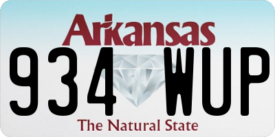 AR license plate 934WUP