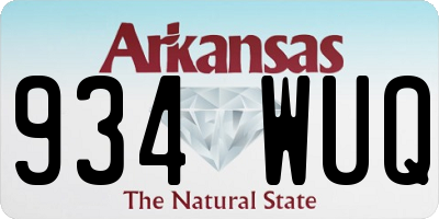 AR license plate 934WUQ