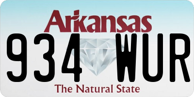 AR license plate 934WUR