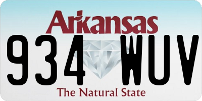 AR license plate 934WUV