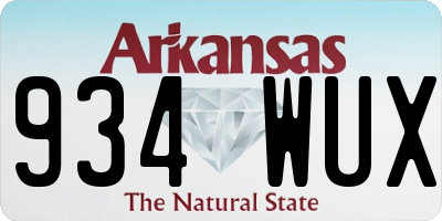 AR license plate 934WUX