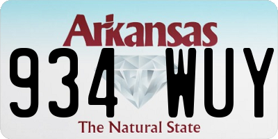 AR license plate 934WUY