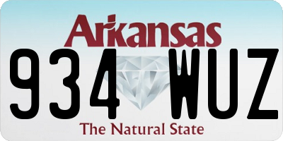 AR license plate 934WUZ