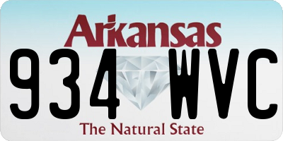 AR license plate 934WVC
