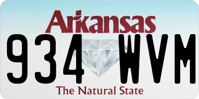 AR license plate 934WVM