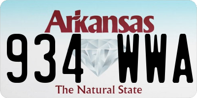 AR license plate 934WWA