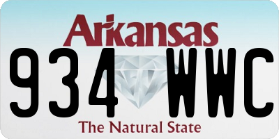 AR license plate 934WWC