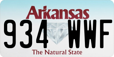 AR license plate 934WWF